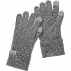 Roots73 Redcliff Knit Touchscreen Gloves Embroidery - Charcoal Mix - Right Angle