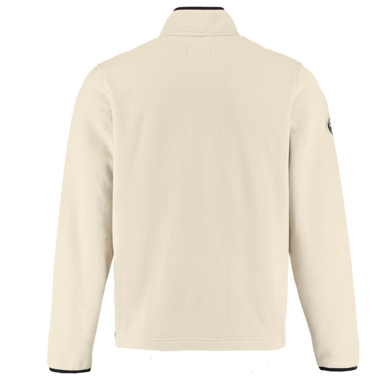 Roots73 Westville Recycled Microfleece Full Zip Jacket for Men Embroidery - Oatmeal - Back