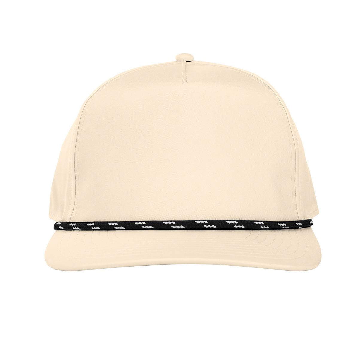 Rope Cap, Stroke Play Embroidery - Khaki with Black - Front