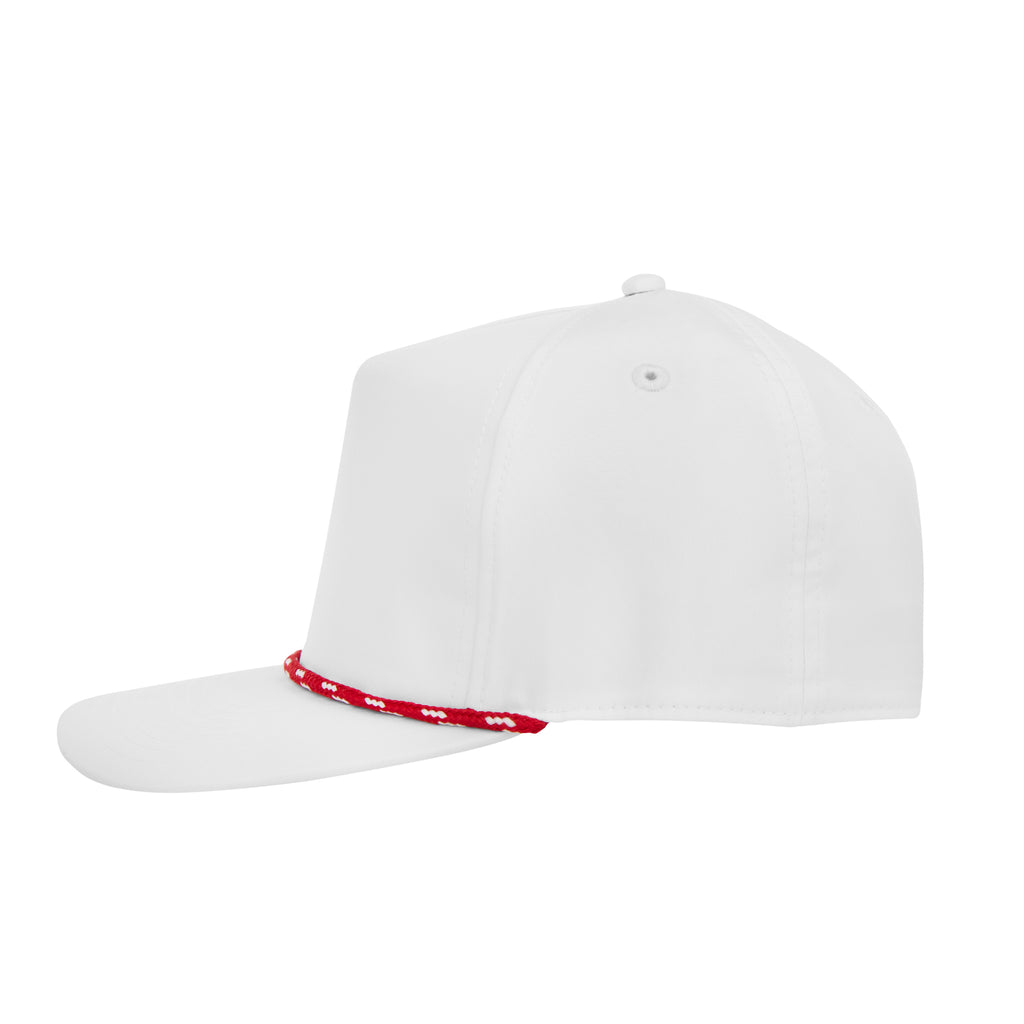 Rope Cap, Stroke Play Embroidery - Red - Side