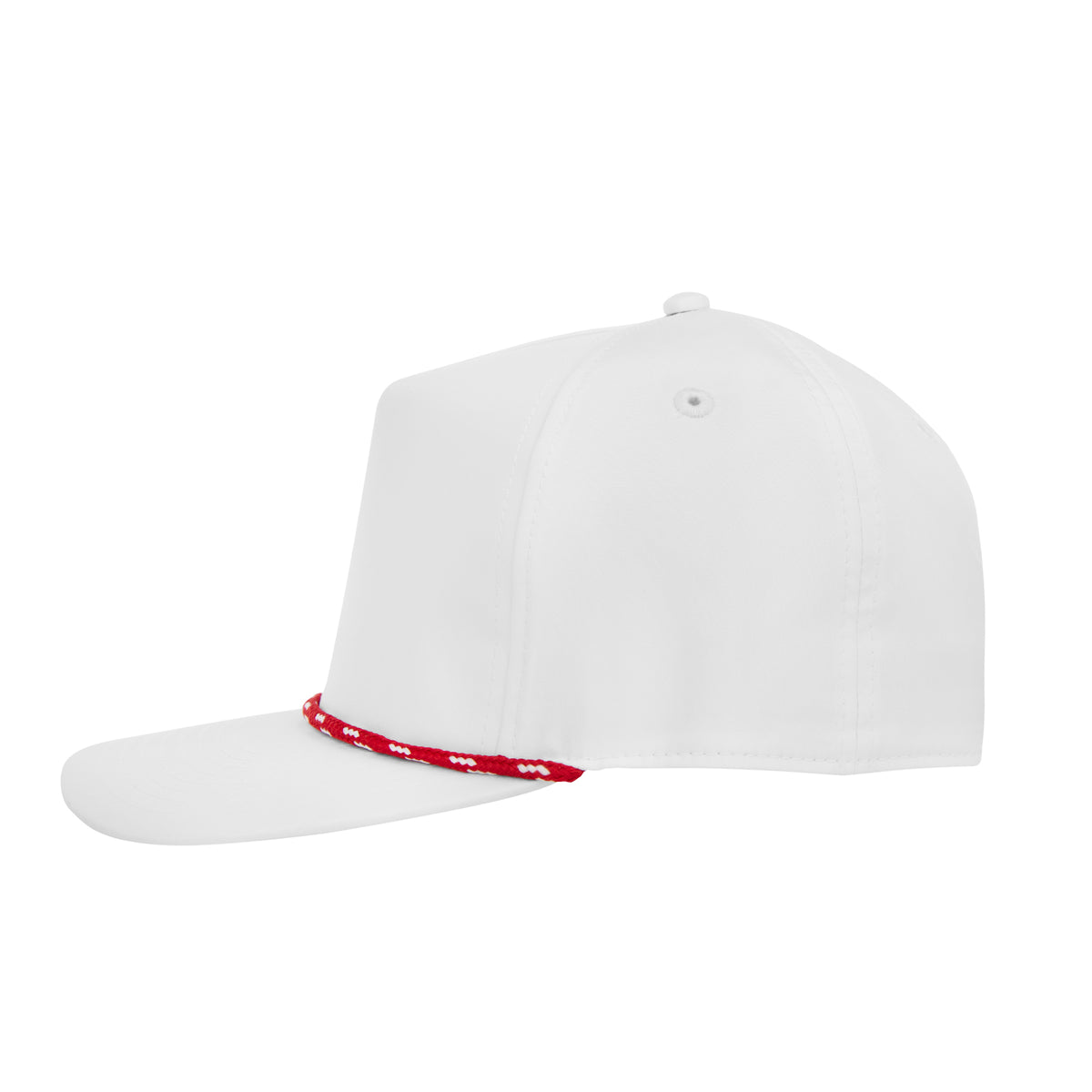 Rope Cap, Stroke Play Embroidery - Red - Side