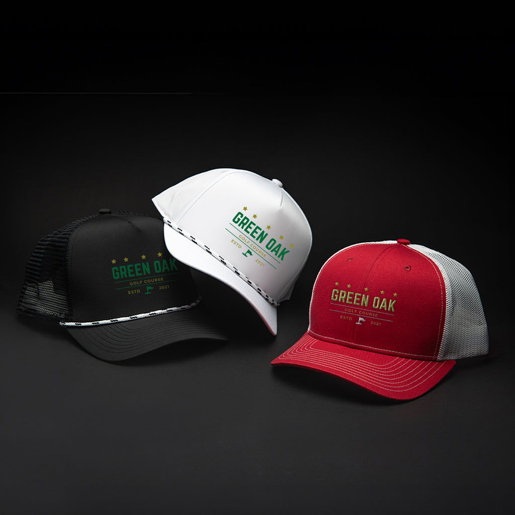 Rope Cap, Stroke Play Embroidery - White with Black - Lifestyle_Colorbrite