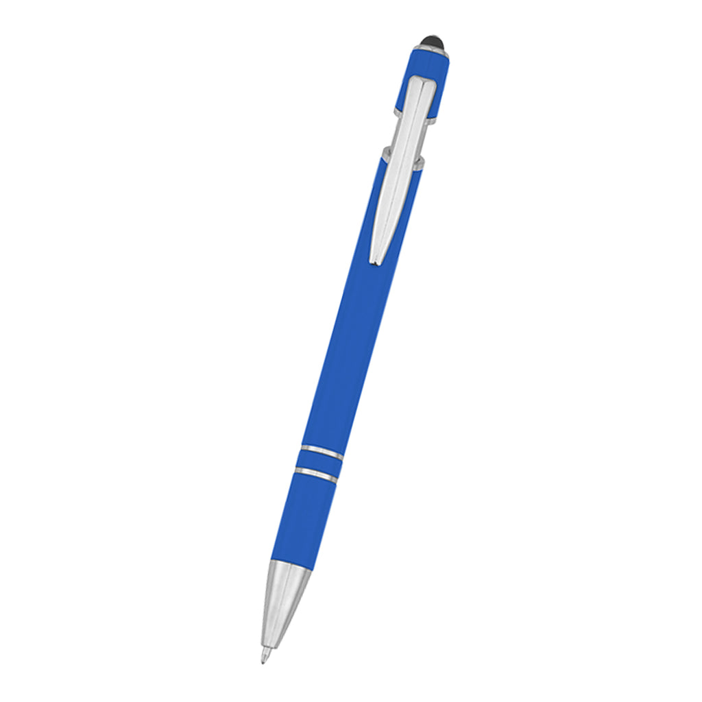 Roslin Incline Stylus Pen in Recycled ABS, Blue Ink Full Color - Front
