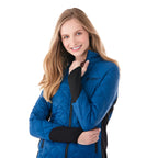 Rougemont Diamond Quilted Hybrid Puffer Jacket for Women Embroidery - Invictus/Black - Flat 3