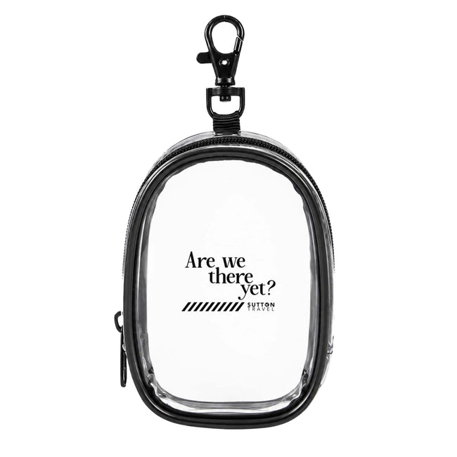 Round Clear Bag Charm with Zip