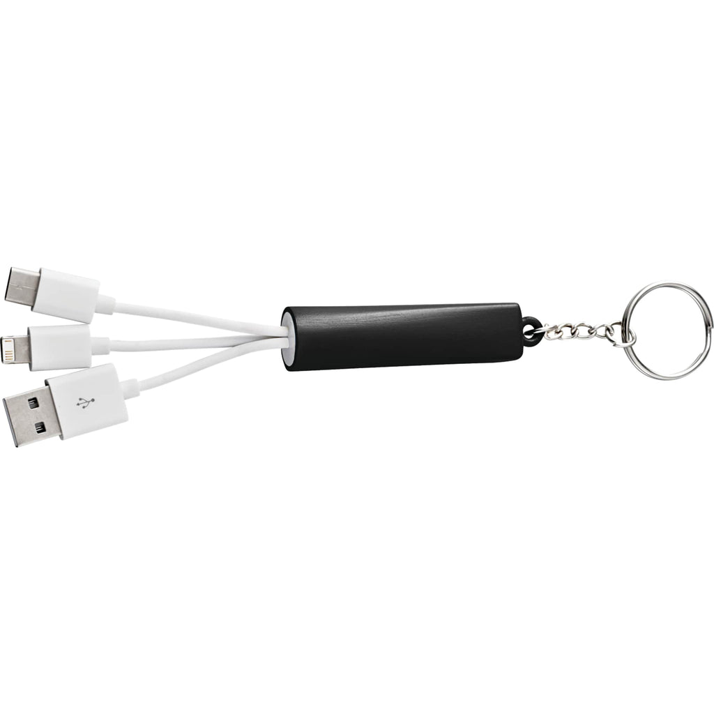Route Light Up Logo Keychain Cable, 3-in-1 - Black - Photo 3