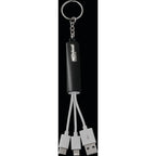 Route Light Up Logo Keychain Cable, 3-in-1 - Black - Photo