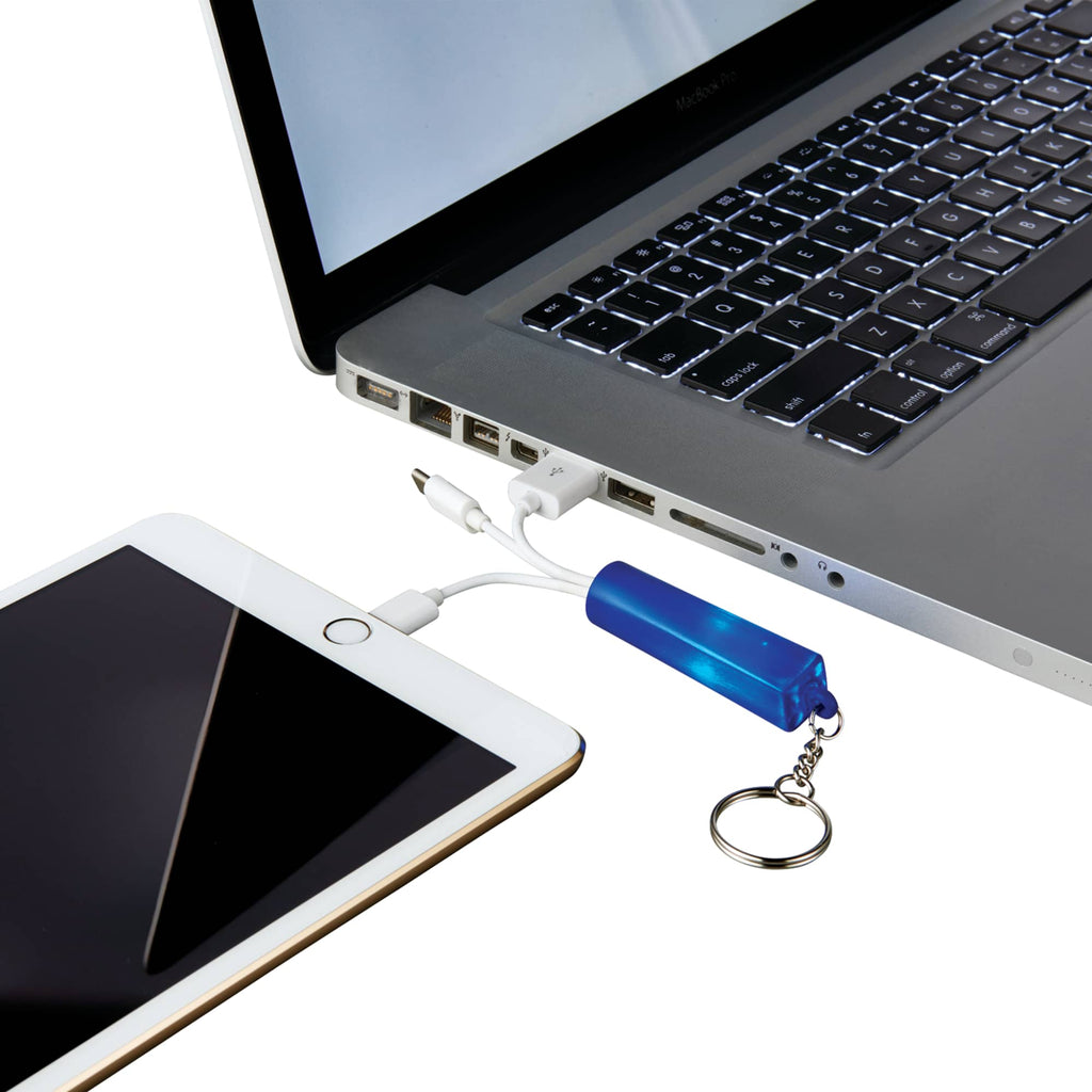 Route Light Up Logo Keychain Cable, 3-in-1 - Royal - Photo 2