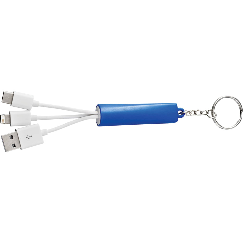 Route Light Up Logo Keychain Cable, 3-in-1 - Royal - Photo 3