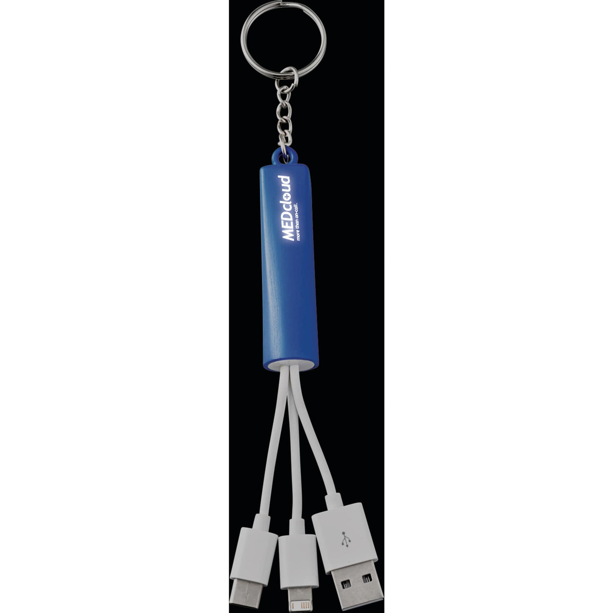 Route Light Up Logo Keychain Cable, 3-in-1 - Royal - Photo