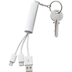 Route Light Up Logo Keychain Cable, 3-in-1 - White - Photo 2