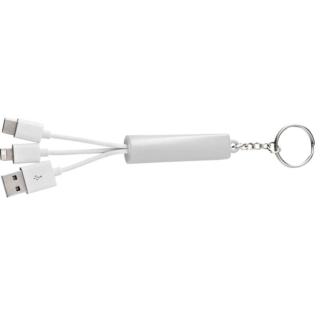Route Light Up Logo Keychain Cable, 3-in-1 - White - Photo 4