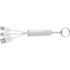 Route Light Up Logo Keychain Cable, 3-in-1 - White - Photo 4