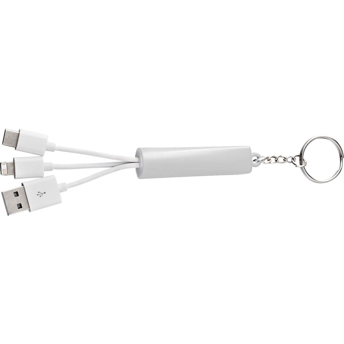 Route Light Up Logo Keychain Cable, 3-in-1 - White - Photo 4
