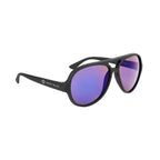 Rubberized Aviator Sunglasses with Recycled Frames - Blue - Silk Screen