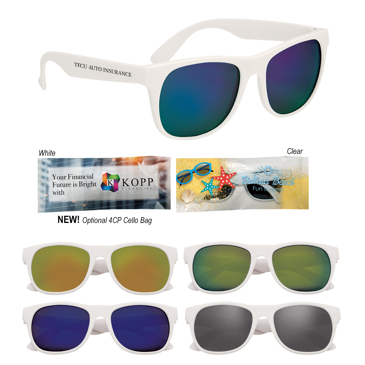 Rubberized Sunglasses, Mirrored