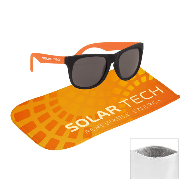 Rubberized Sunglasses with a Recycled Microfiber Pouch