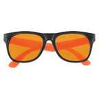 Rubberized Sunglasses with Tinted Lenses - Orange - Front