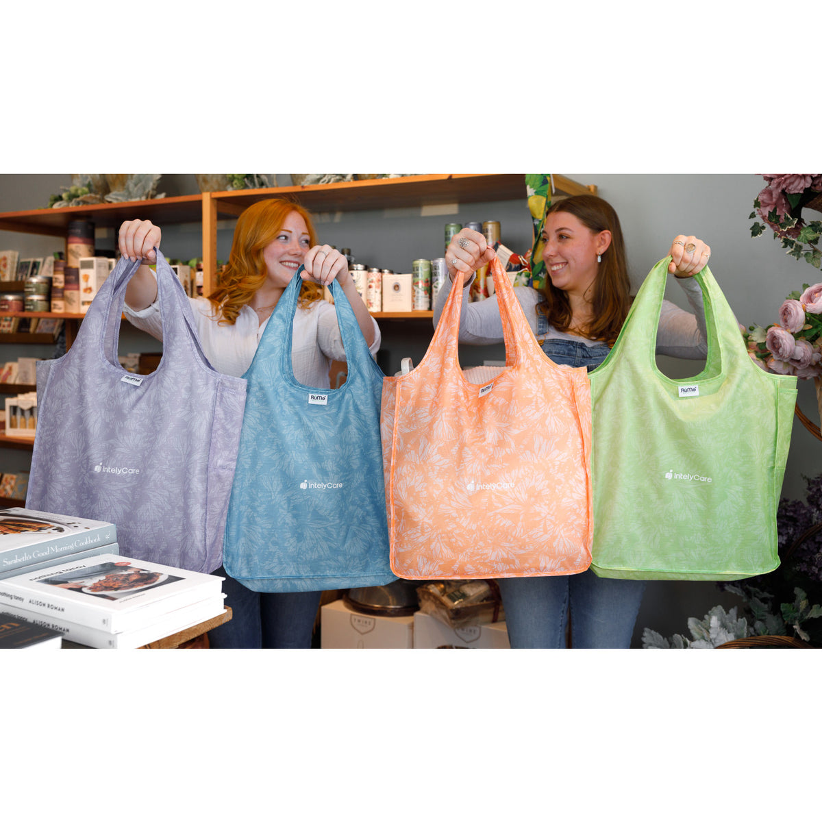 RuMe Recycled Packable Tote, Medium Transfer - Cool Matcha - View 6