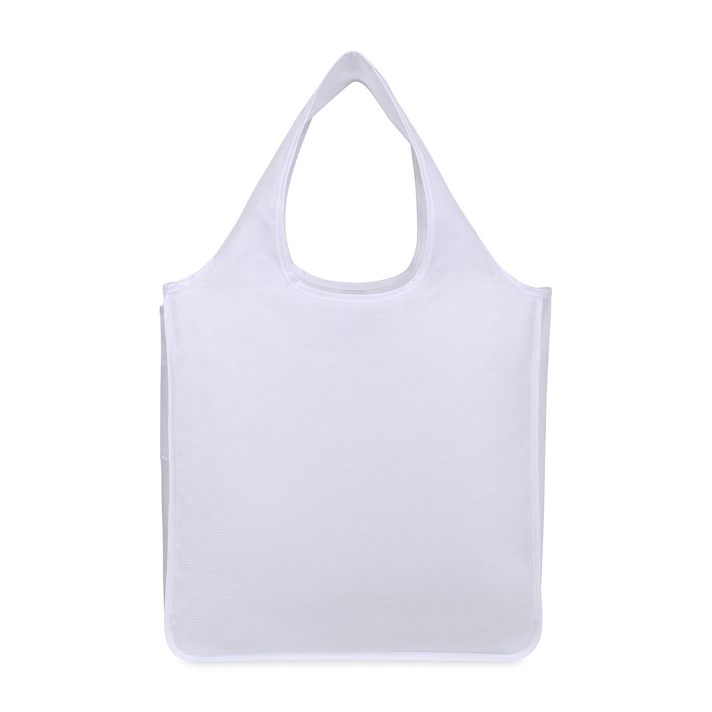RuMe Recycled Packable Tote, Medium Transfer - White - View 3