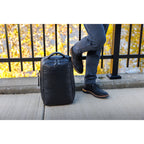 Samsonite Pebbled Leather Laptop Backpack, 16 Inch Debossing - Black - View 11