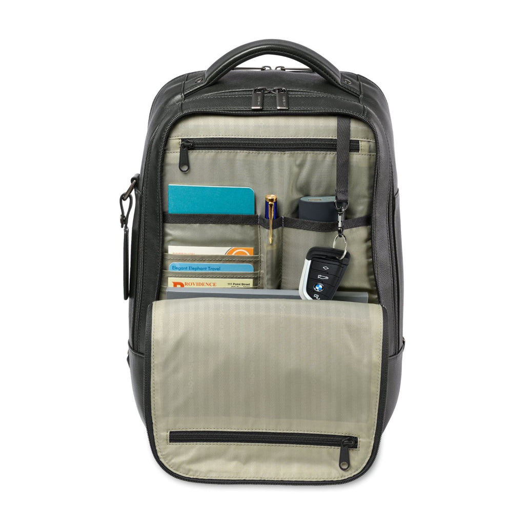 Samsonite Pebbled Leather Laptop Backpack, 16 Inch Debossing - Black - View 2