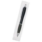 Satin Pen, Custom Printed Full Color - Charcoal - Cellobag