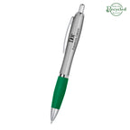 Satin Pen, Custom Printed Full Color - Green - Silk Screen