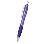 Satin Pen, Custom Printed Full Color - Purple - Silk Screen