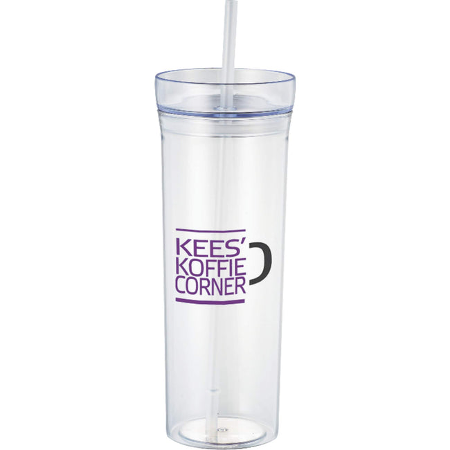 Sauron Clear Plastic Tumbler with Straw, 22 oz