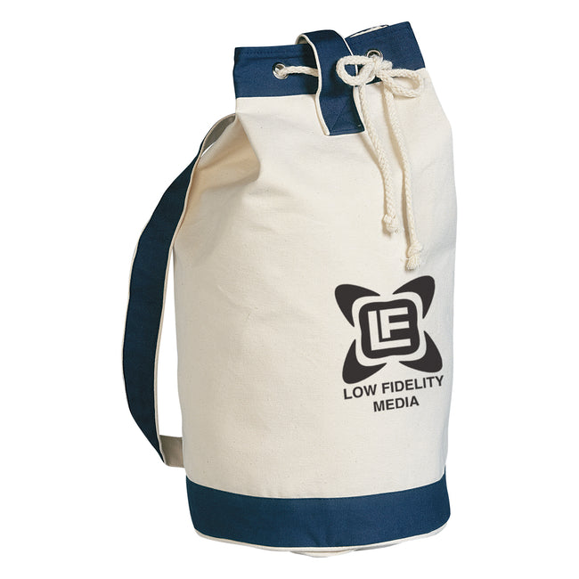 Schooner Tote Bag in Cotton Canvas Embroidery