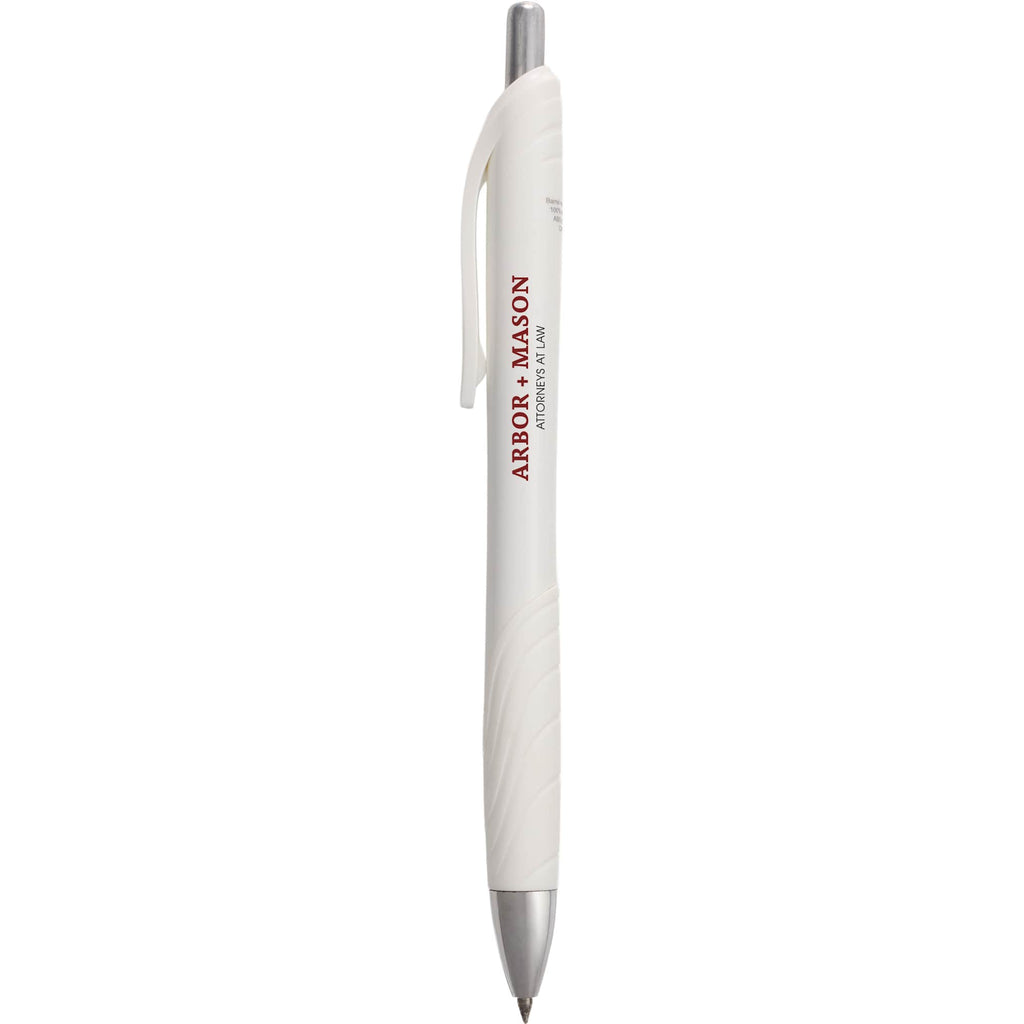 Scripto Tidal Gel Pen with Wave Grip Full Color - White - Front