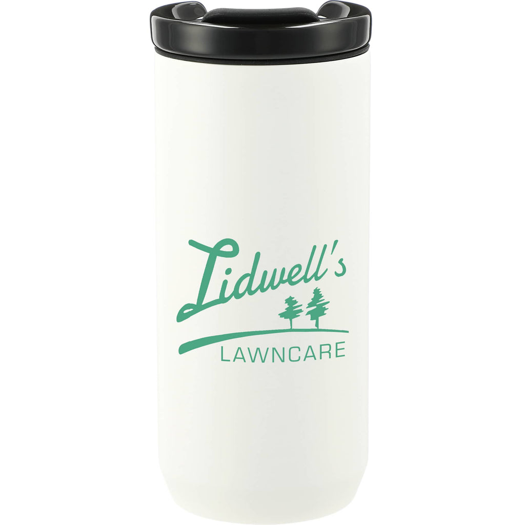 Seneca Tumbler with Ceramic Lid and Lining, 16 oz Full Color - White - Front