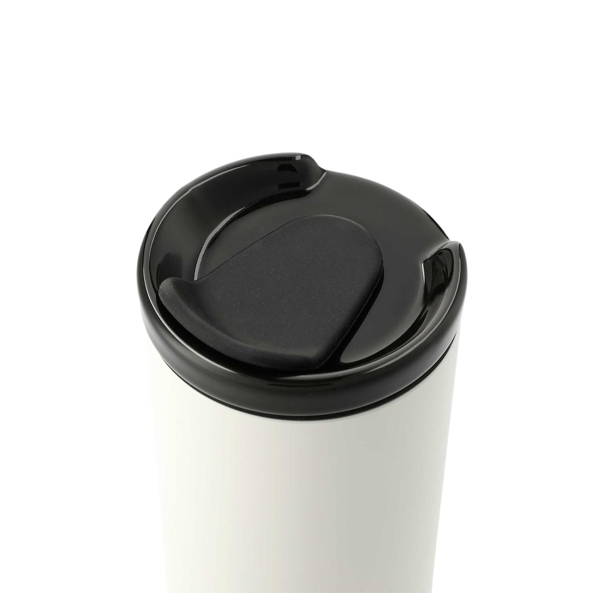 Seneca Tumbler with Ceramic Lid and Lining, 16 oz Full Color - White - Left Angle