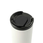 Seneca Tumbler with Ceramic Lid and Lining, 16 oz Laser Engraving - White - Left Angle