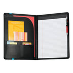 Session Padfolio with Colored Trim - Black w/Blue Trim - Photo