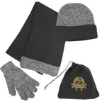 Set for Cold Weather - Gray - Embroidery
