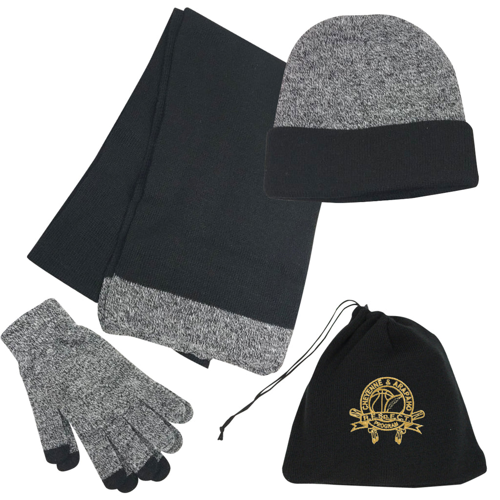 Set for Cold Weather - Gray - Embroidery