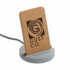 Set in Stone Limestone Wireless Charging Stand Full Color - Gray - Right Angle 3