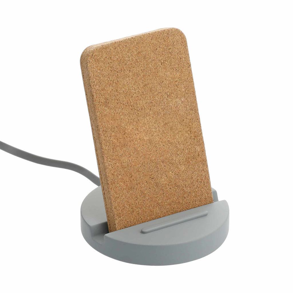 Set in Stone Limestone Wireless Charging Stand Full Color - Gray - Right Angle 8