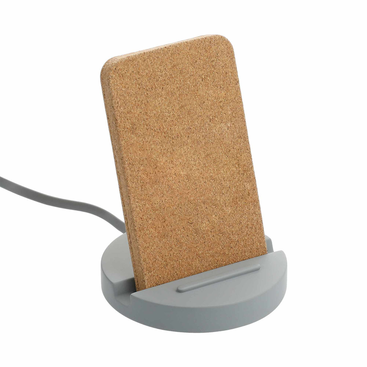 Set in Stone Limestone Wireless Charging Stand Full Color - Gray - Right Angle 8