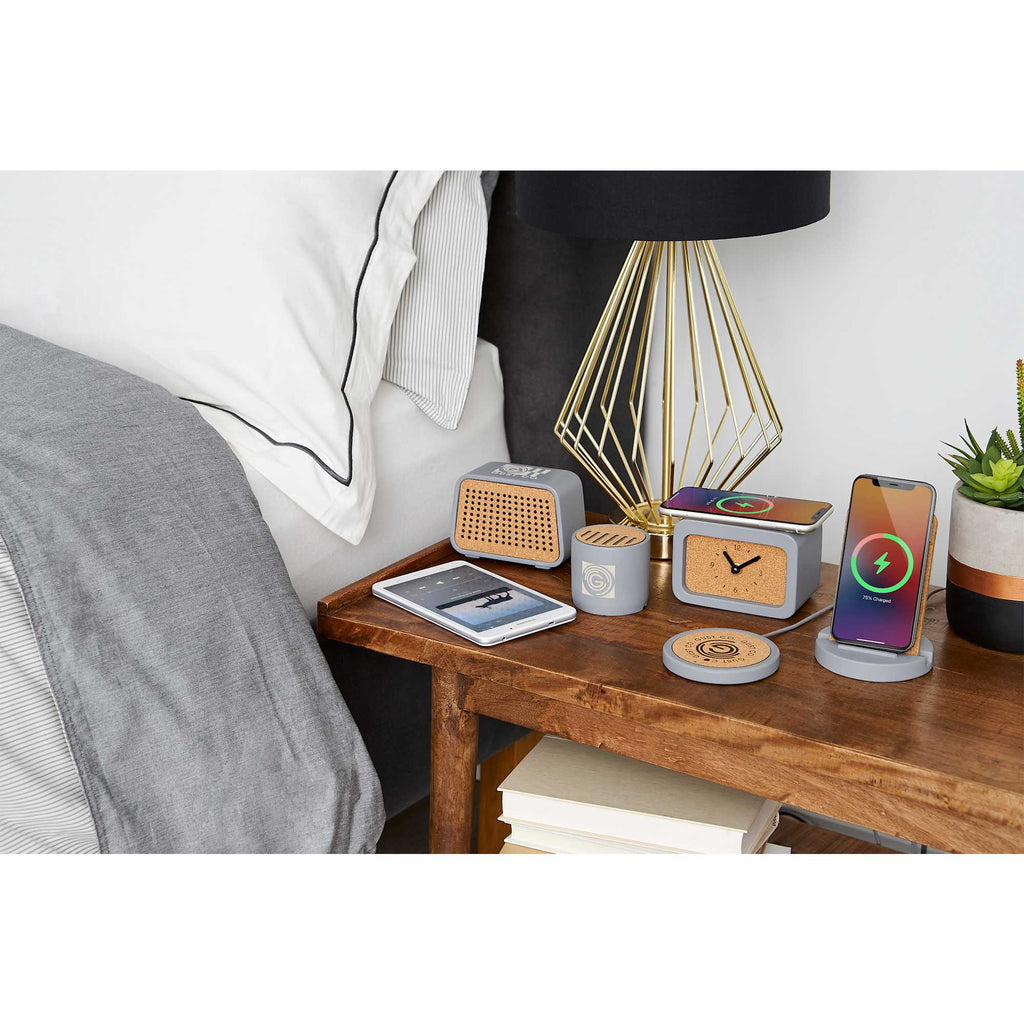 Set in Stone Limestone Wireless Charging Stand Full Color - Gray - Set Inside Front