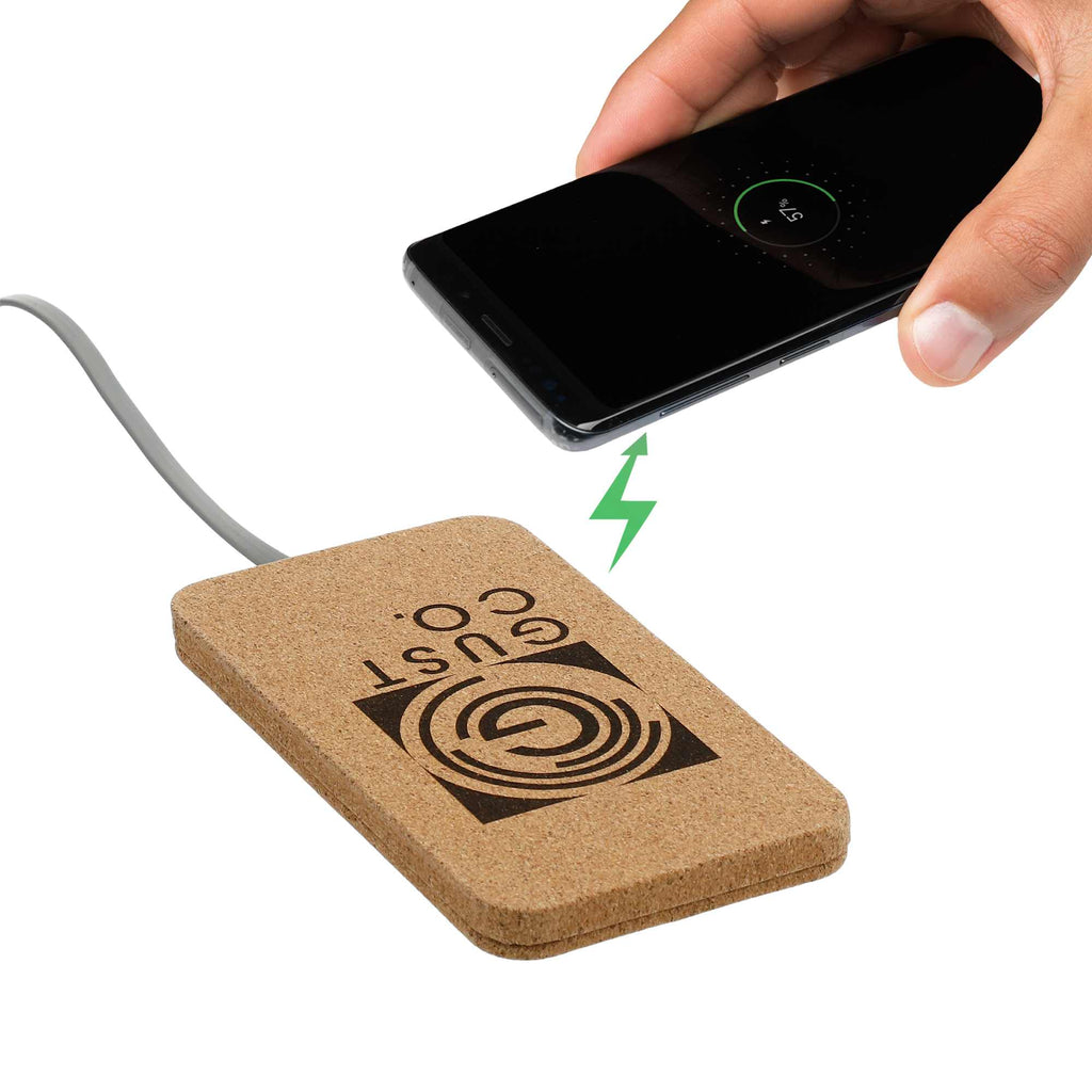 Set in Stone Limestone Wireless Charging Stand Laser Engraving - Gray - Right Angle 2
