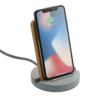 Set in Stone Limestone Wireless Charging Stand Laser Engraving - Gray - Right Angle 6