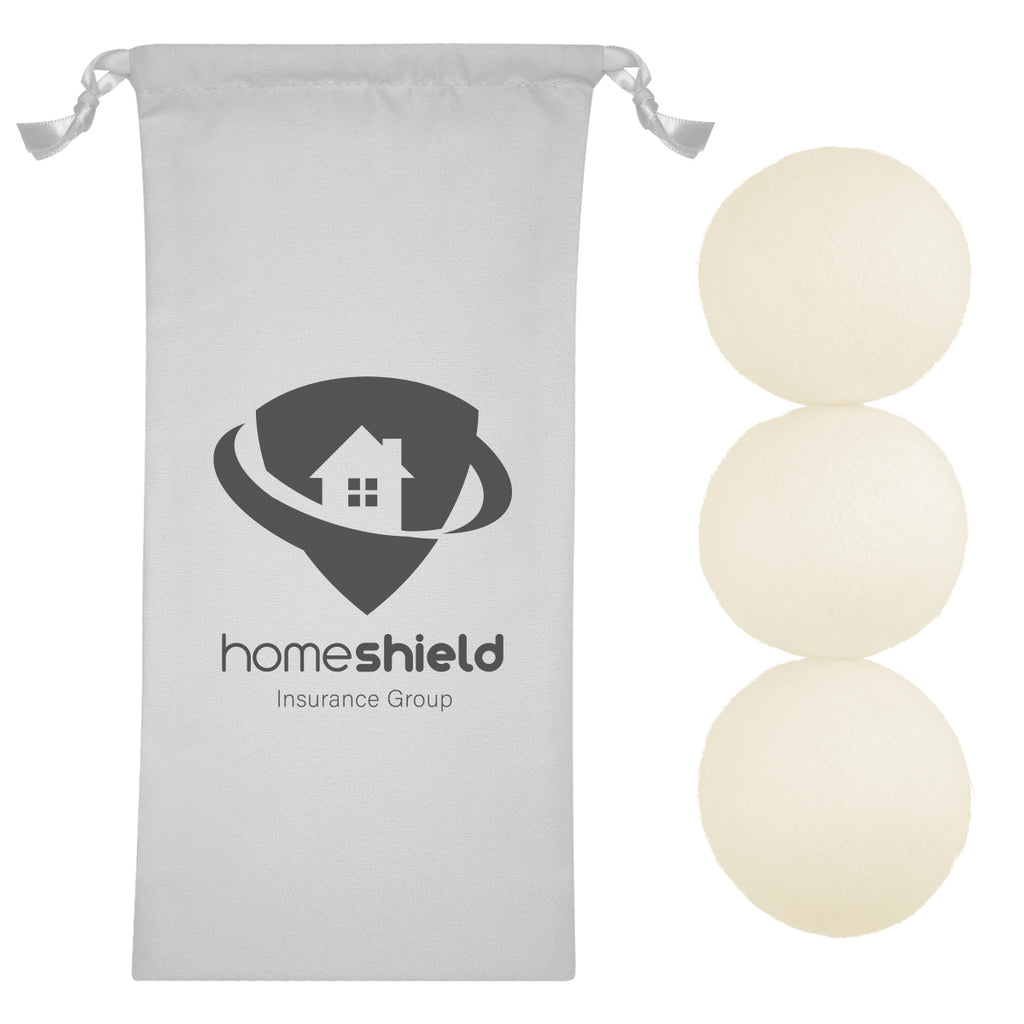 Set of Wool Dryer Balls - Gray - Silk Screen