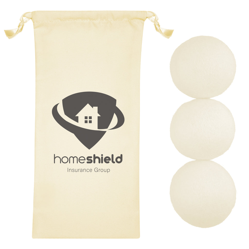 Set of Wool Dryer Balls - Natural - Silk Screen