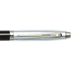Sheaffer 100 Ballpoint Pen, Glossy Black and Chrome Laser Engraving - Black - Detail 2