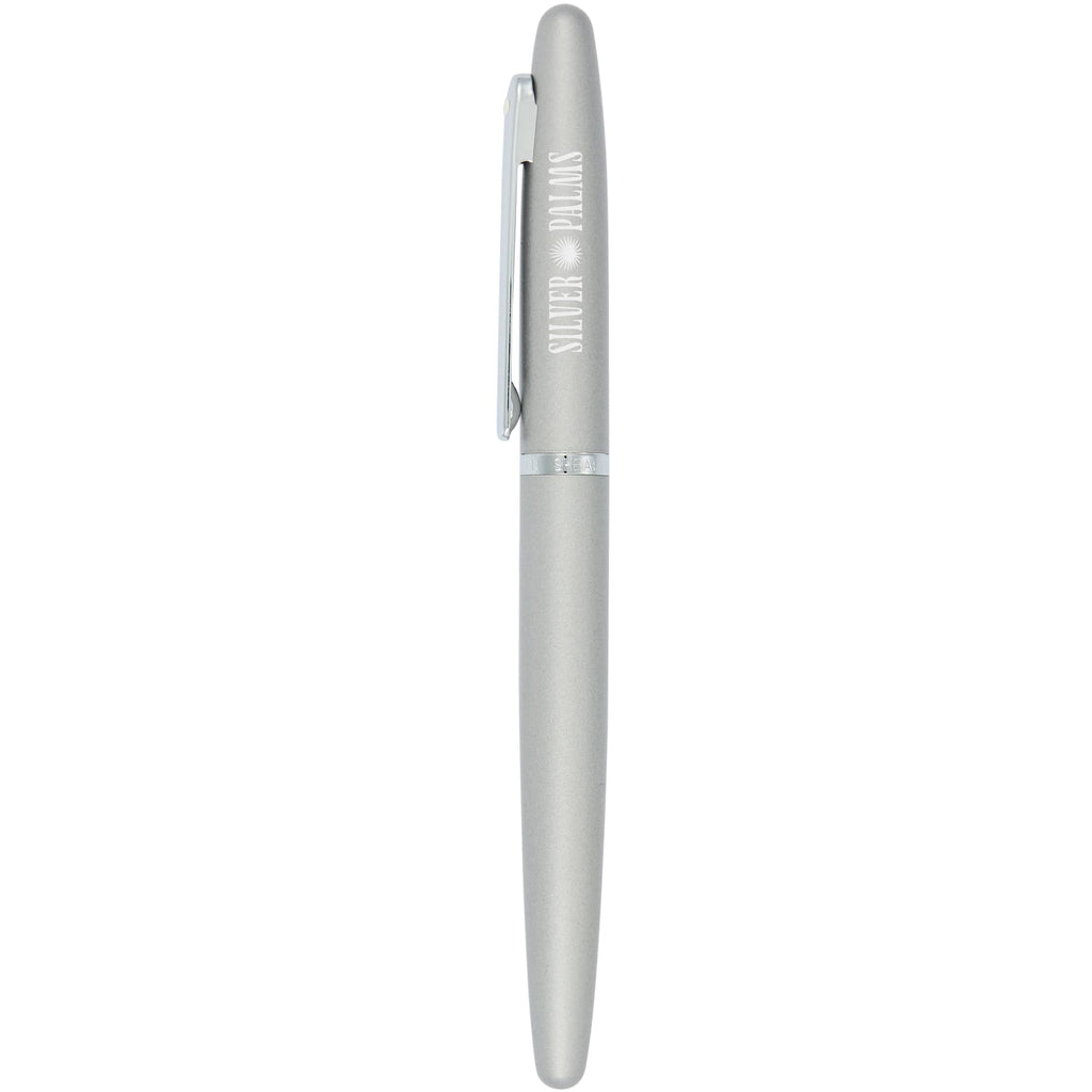 Sheaffer VFM Rollerball Pen in Strobe Silver Laser Engraving - Silver - Front