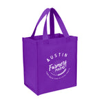 Shopping Tote Bag, Non-Woven - Purple - Silk Screen