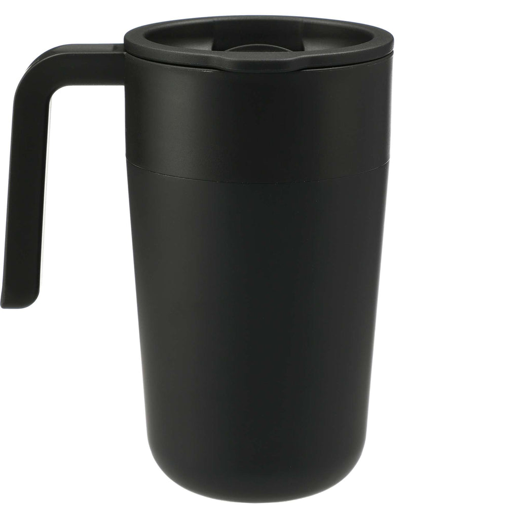Sigrid Stainless Mug with Recycled Liner, 16 oz - Black - Back